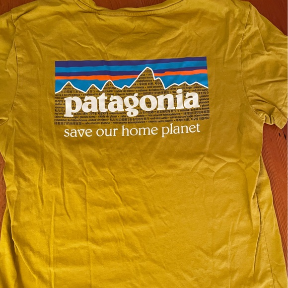 3/$20!! PATAGONIA P-6 MISSION ORGANIC T-SHIRT WOMEN'S - YELLOW/MUSTARD - Picture 5 of 5